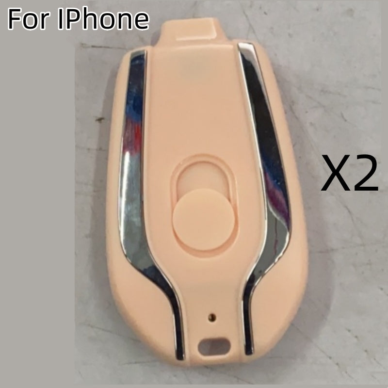 Mini Power Emergency Pod Keychain Charger With Type-C Ultra-Compact Mini Battery Pack Fast Charging Backup Power Bank