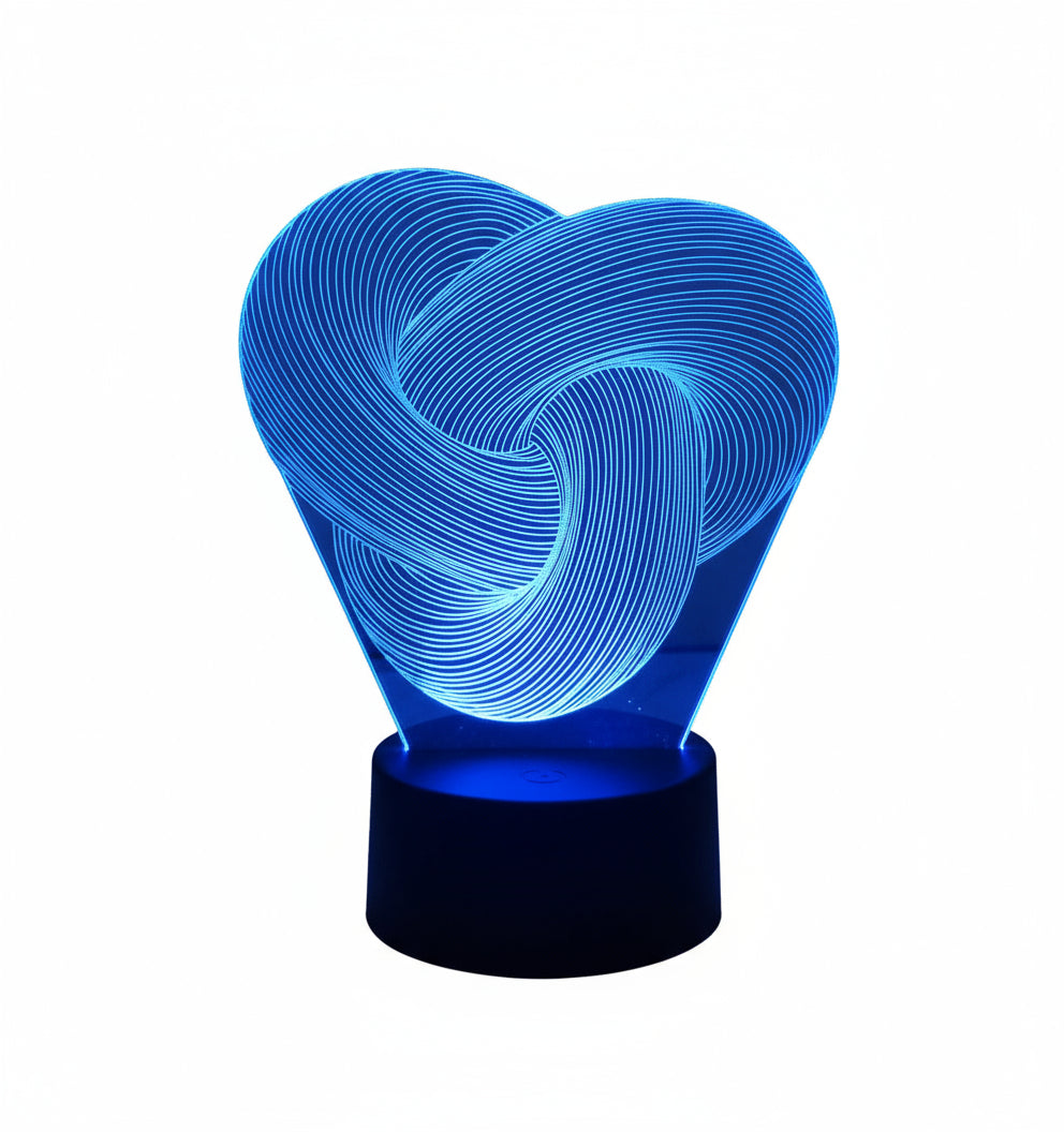 Twist Abstract LED 3D Night Light Touch Colorful Acrylic 3D Table Lamp Decoration Lighting Baby Sleeping Mood Lamp Best Gift