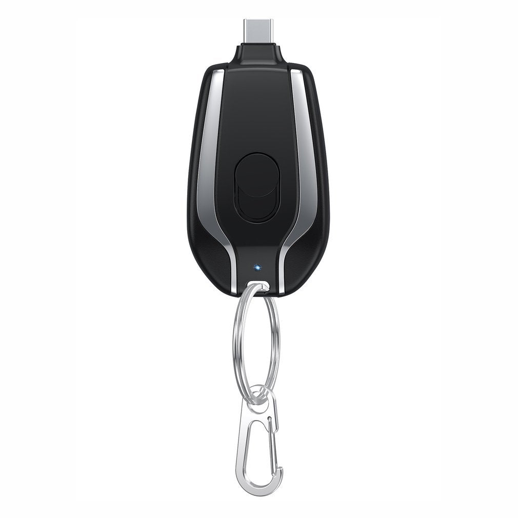 Mini Power Emergency Pod Keychain Charger With Type-C Ultra-Compact Mini Battery Pack Fast Charging Backup Power Bank
