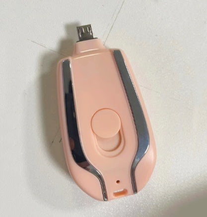 Mini Power Emergency Pod Keychain Charger With Type-C Ultra-Compact Mini Battery Pack Fast Charging Backup Power Bank
