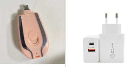 Mini Power Emergency Pod Keychain Charger With Type-C Ultra-Compact Mini Battery Pack Fast Charging Backup Power Bank