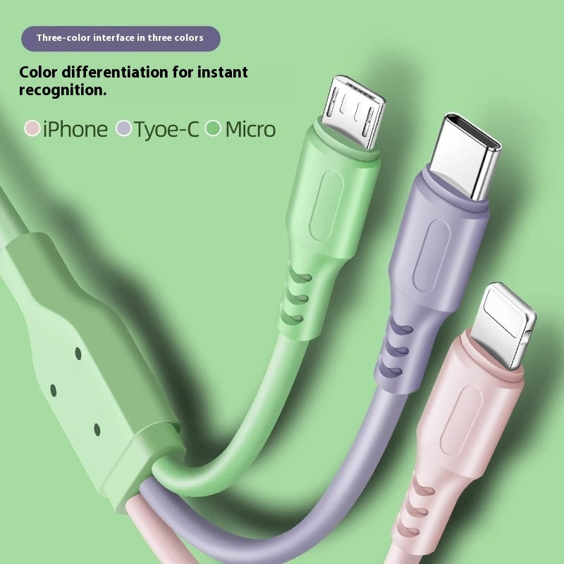 Data Cable Three-in-one Mobile Phone Charging Cable