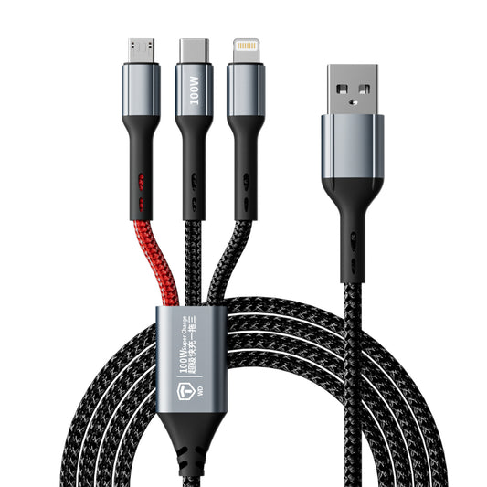 L302 3-in-1 Cable PD 1M Black UWINN