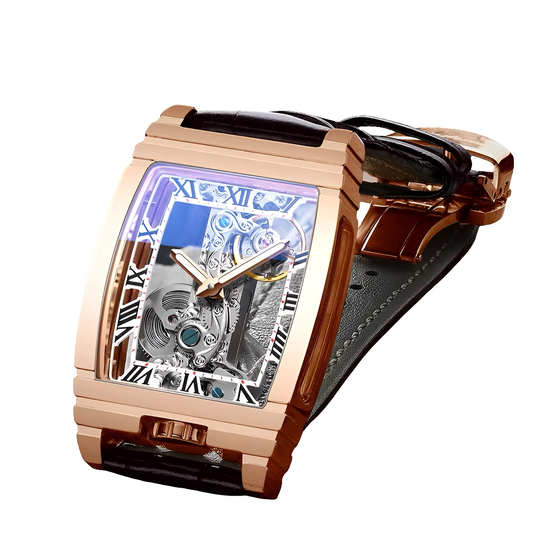 Daystar Unisex Stainless Steel Leather Watch