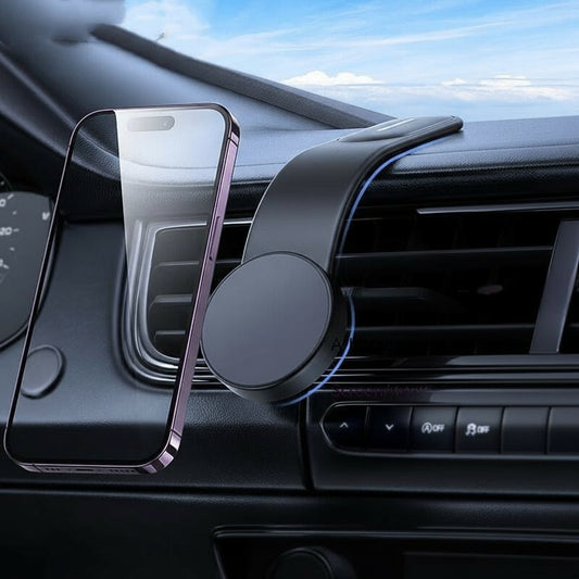 Magnetic Bendable Car Mobile Phone Holder Wireless Charger Phone Holder 15W Car Dash Mount Compatible With Phone